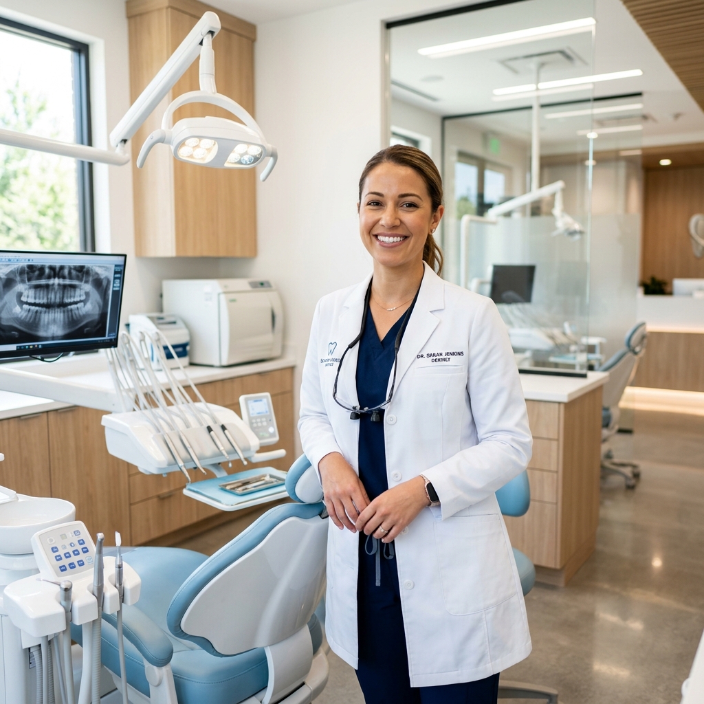 Friendly Dentist Smiling